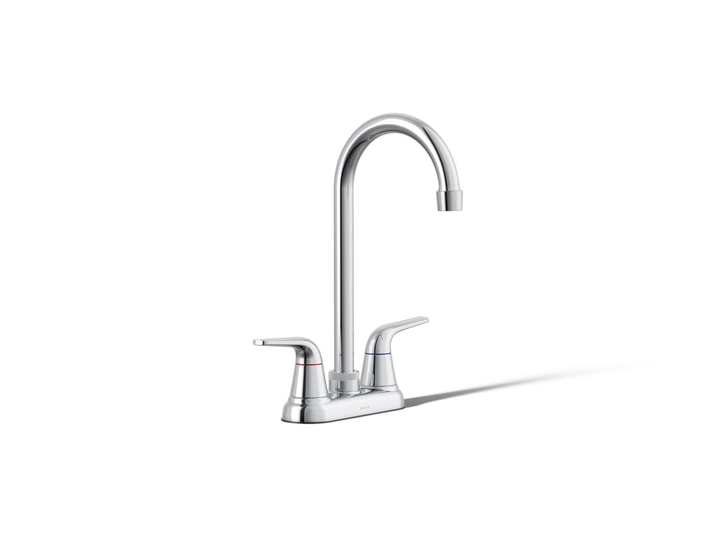 KOHLER K-30617-CP Jolt Two-Handle Bar Sink Faucet - Polished Chrome