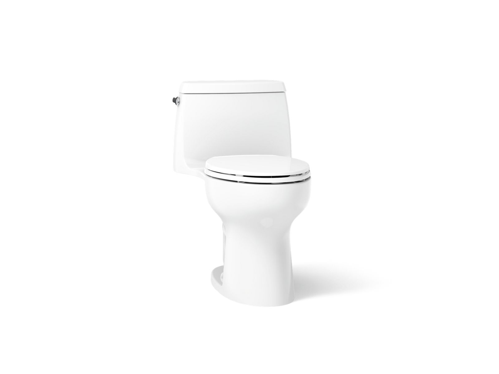 KOHLER K-30811-0 Santa Rosa One-Piece Compact Elongated 1.6 Gpf Toilet With Revolution 360 Swirl Flushing Technology - White