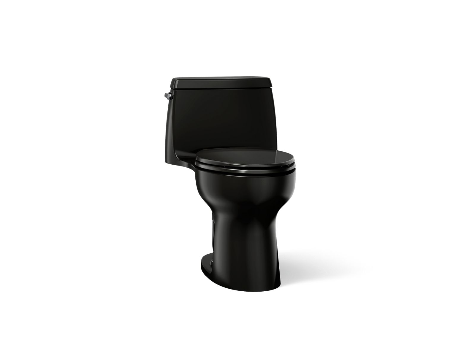 KOHLER K-30811-7 Santa Rosa One-Piece Compact Elongated 1.6 Gpf Toilet With Revolution 360 Swirl Flushing Technology - Black Black