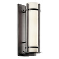 KICHLER 49121AVI Camden 22.5" 2 Light Outdoor Wall Light With Opal Etched Glass In Anvil Iron