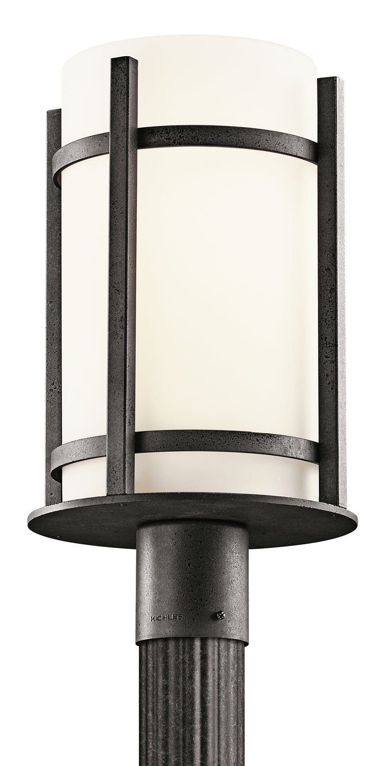 KICHLER 49123AVI Camden 1 Light Post Light Anvil Iron
