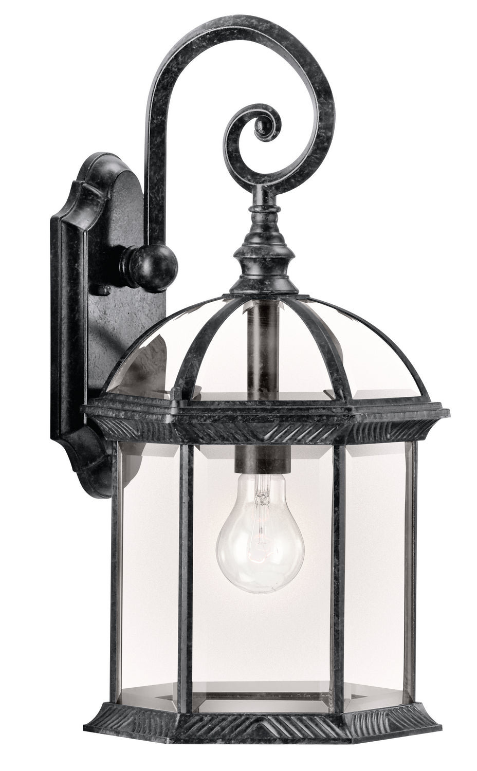 KICHLER 49186BK Barrie 18.75" 1 Light Wall Light Black