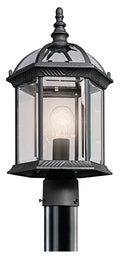 KICHLER 49187BK Barrie 1 Light Post Mount Black