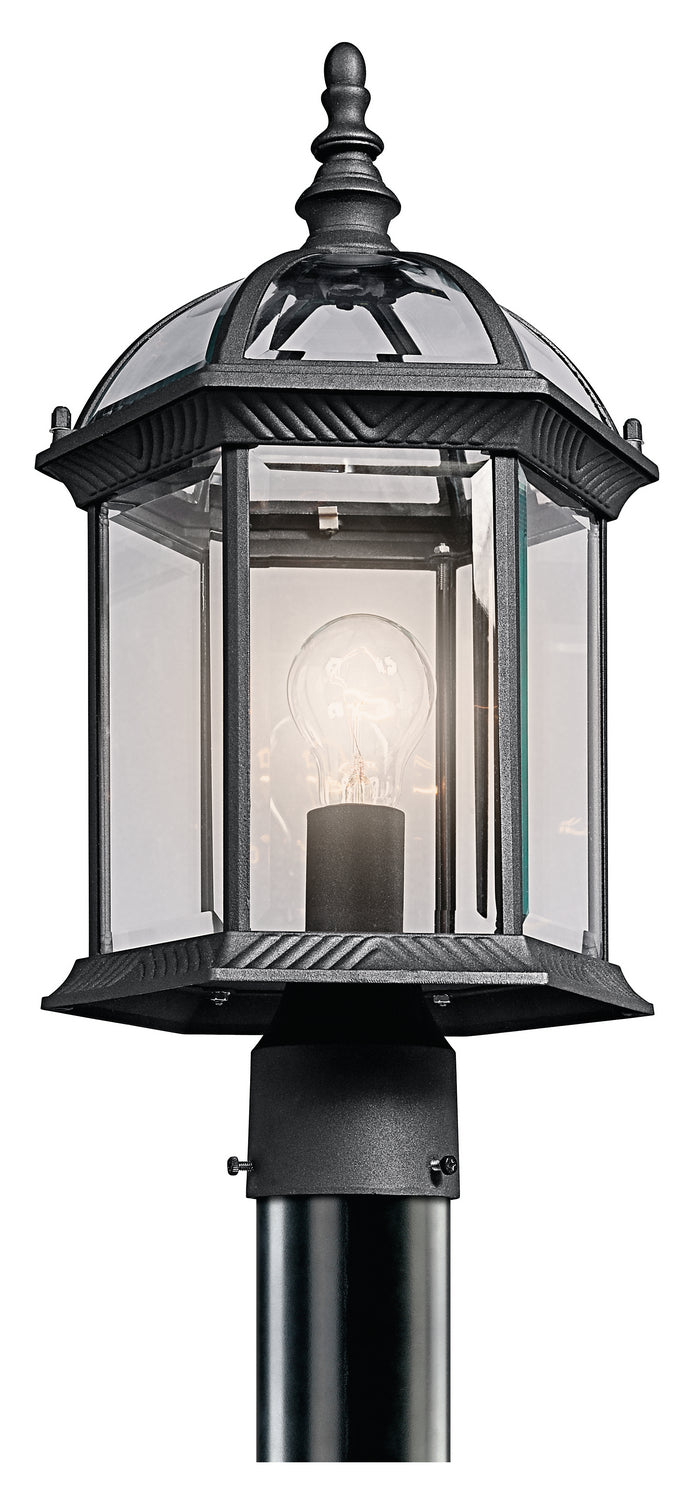 KICHLER 49187BK Barrie 1 Light Post Mount Black