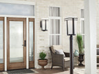KICHLER 49207BK Tremillo 8.5" 1 Light Outdoor Post Light With Satin Etched Cased Opal In Black