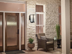KICHLER 49207BK Tremillo 8.5" 1 Light Outdoor Post Light With Satin Etched Cased Opal In Black