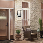KICHLER 49207BK Tremillo 8.5" 1 Light Outdoor Post Light With Satin Etched Cased Opal In Black