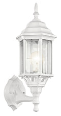 KICHLER 49255WH Chesapeake 17" 1 Light Outdoor Wall Light With Clear Beveled Glass In White