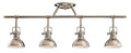 KICHLER 7704PN Hatteras Bay 31.25" 4 Light Halogen Fixed Rail Light With And Clear Fresnel Glass Lens Polished Nickel