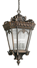 KICHLER 9564LD Tournai 33.5" 4 Light Outdoor Pendant Light With Clear Seeded Glass In Londonderry