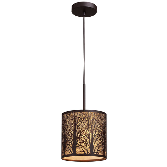 ELK SHOWROOM 31073/1 Woodland Sunrise 8'' Wide 1-Light Mini Pendant - Aged Bronze