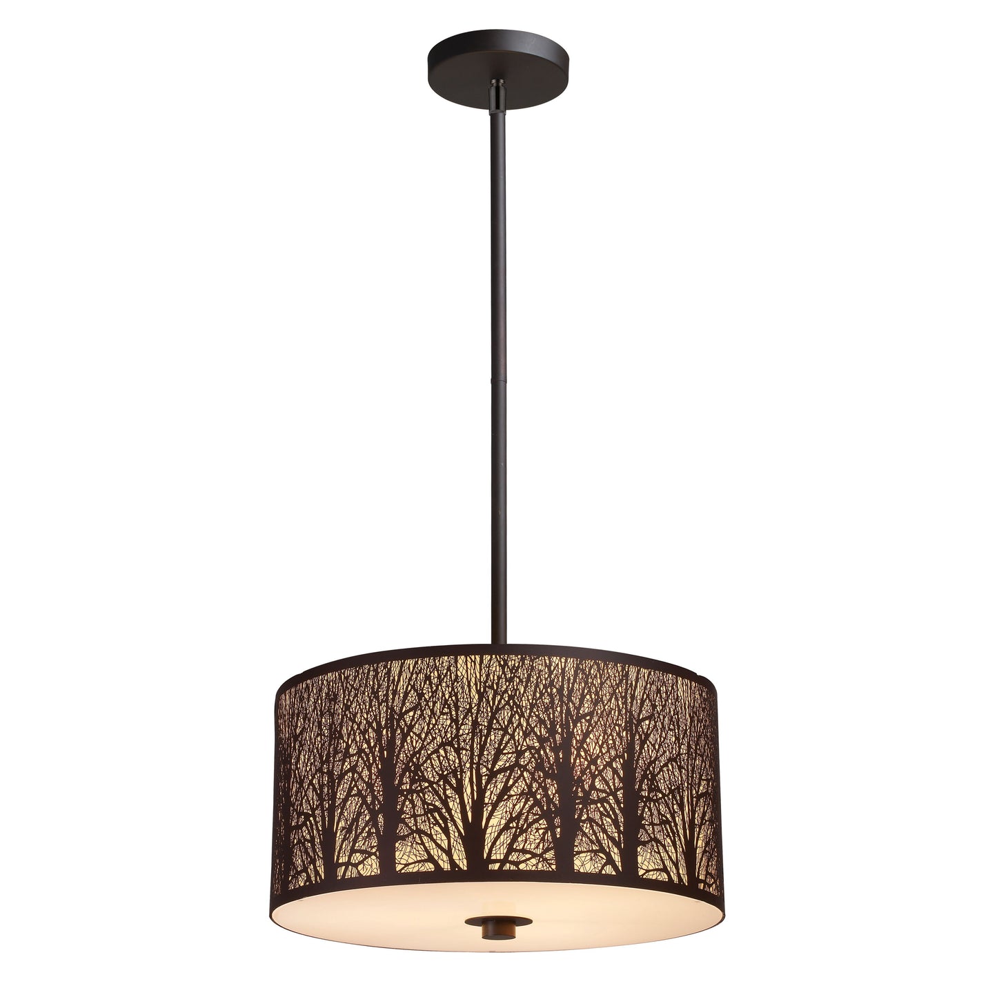 ELK SHOWROOM 31074/3 Woodland Sunrise 16'' Wide 3-Light Pendant - Aged Bronze