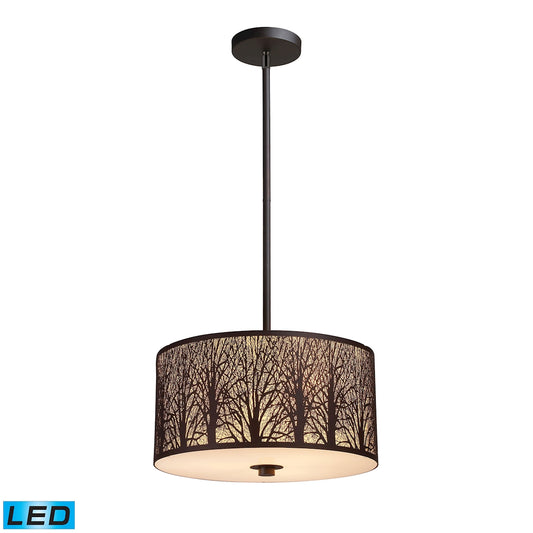 ELK SHOWROOM 31074/3-LED Woodland Sunrise 16'' Wide 3-Light Pendant - Aged Bronze