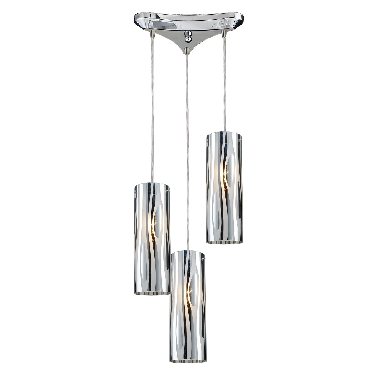 ELK SHOWROOM 31078/3 Chromia 10'' Wide 3-Light Pendant - Polished Chrome