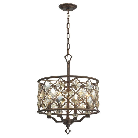 ELK SHOWROOM 31096/4 Armand 17'' Wide 4-Light Chandelier - Weathered Bronze