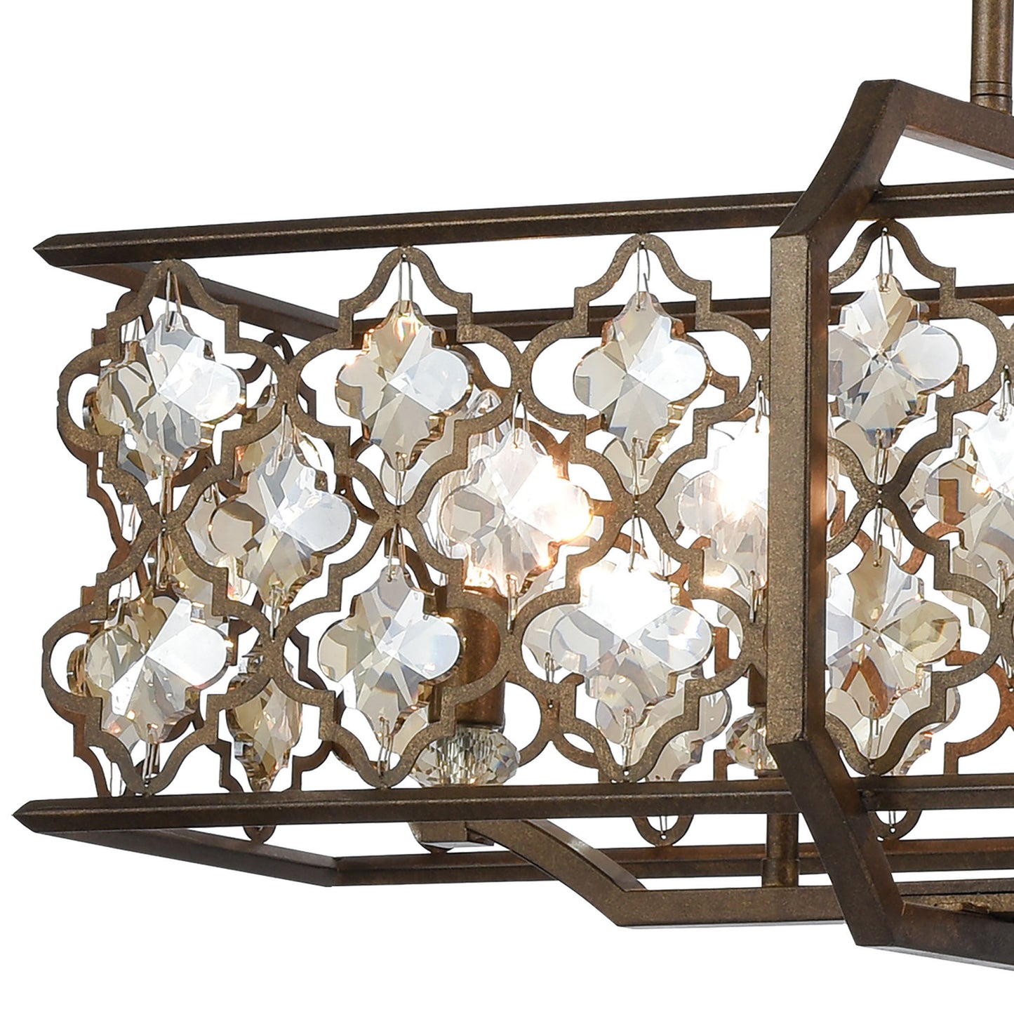 ELK SHOWROOM 31099/8 Armand 47'' Wide 8-Light Linear Chandelier - Weathered Bronze