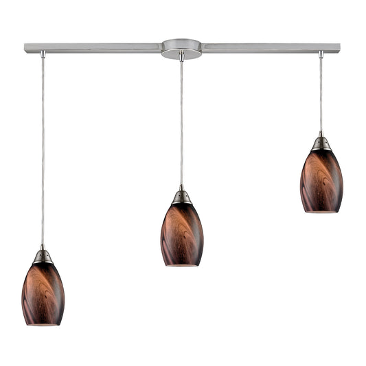 ELK SHOWROOM 31133/3L-RCK Formations 36'' Wide 3-Light Pendant - Satin Nickel