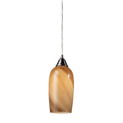 ELK SHOWROOM 31137/1 Sandstone 5'' Wide 1-Light Pendant - Satin Nickel