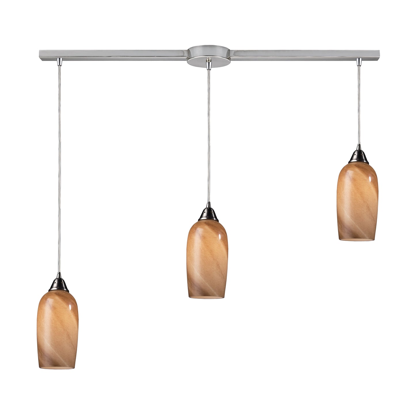 ELK SHOWROOM 31137/3L Sandstone 36'' Wide 3-Light Pendant - Satin Nickel