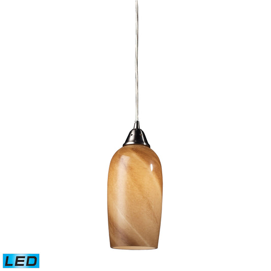 ELK SHOWROOM 31137/1-LED Sandstone 5'' Wide 1-Light Pendant - Satin Nickel (LED)