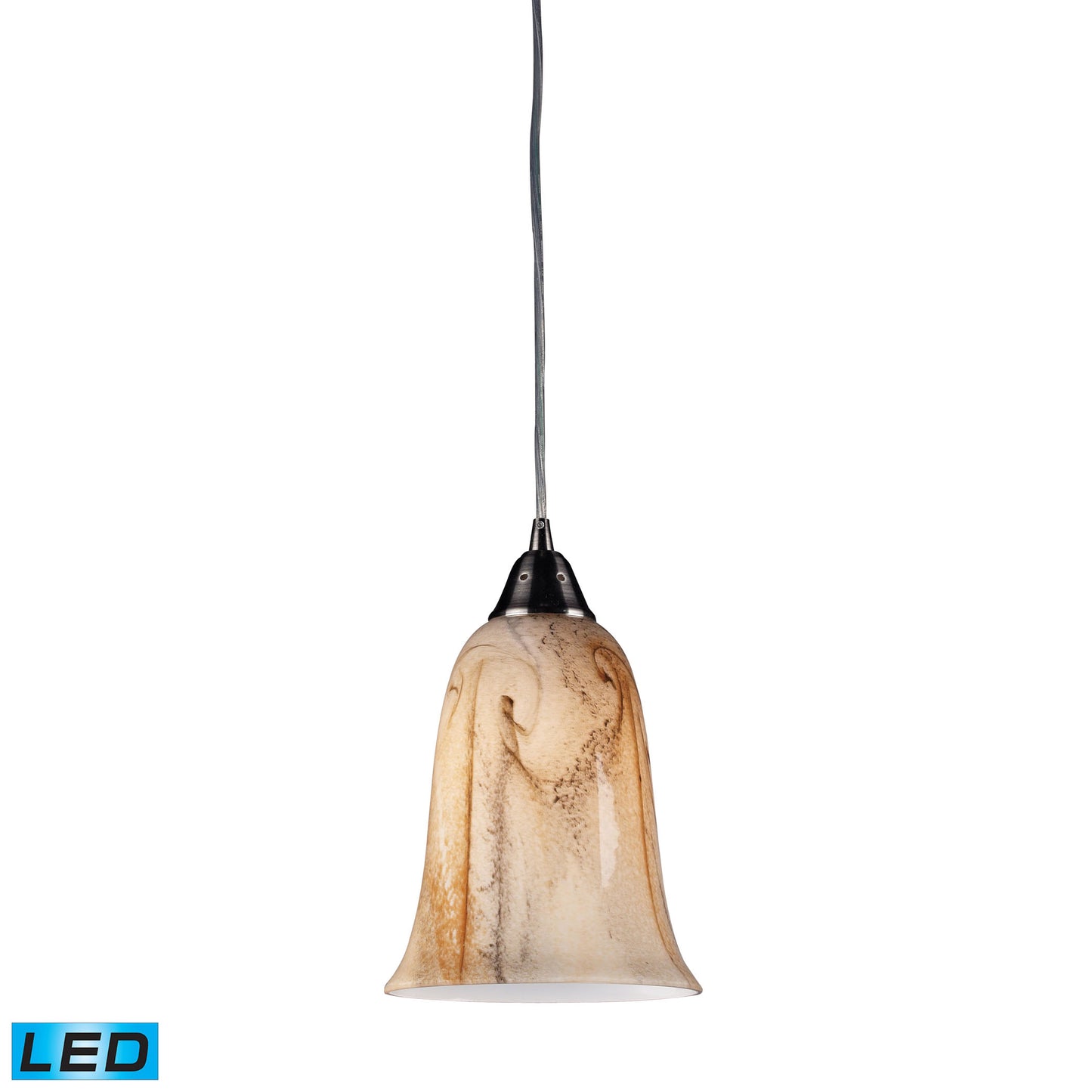 ELK SHOWROOM 31138/1-LED Granite 7'' Wide 1-Light Pendant - Satin Nickel (LED)