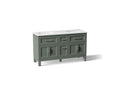 KOHLER K-31246-ASB-UMG Quo 60" bathroom vanity cabinet with sinks and quartz top - Umbral Green