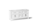 KOHLER K-31247-ASB-0 Quo 72" Bathroom Vanity Cabinet With Sinks And Quartz Top - White