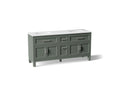 KOHLER K-31247-ASB-UMG Quo 72" bathroom vanity cabinet with sinks and quartz top - Umbral Green