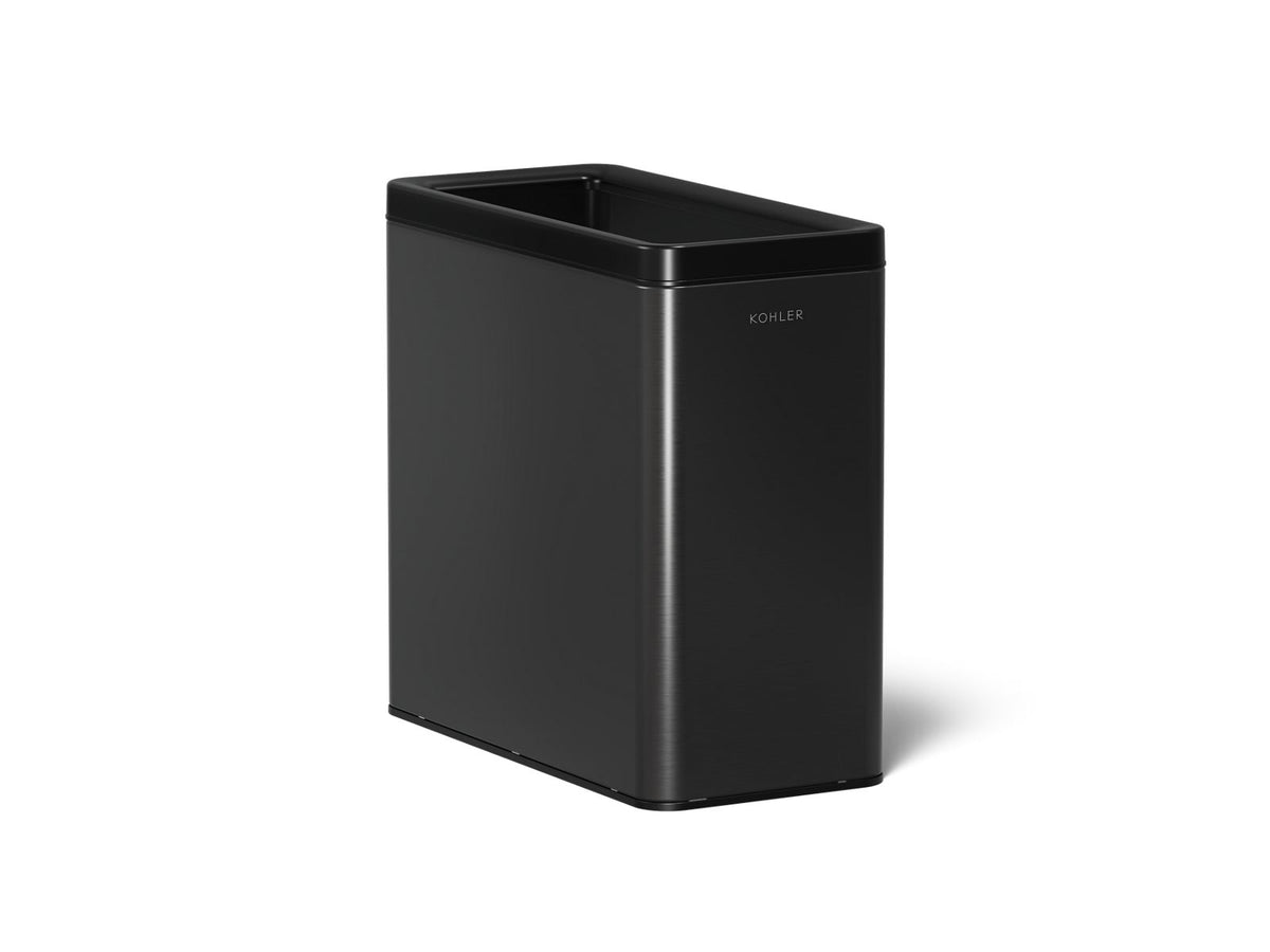 KOHLER K-31313-BST 3-Gallon Open-Top Trash Can - Black Stainless