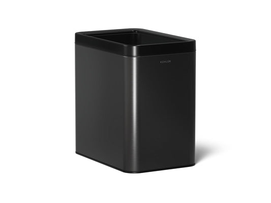 KOHLER K-31314-BST 6-1/2-gallon open-top trash can - Black Stainless