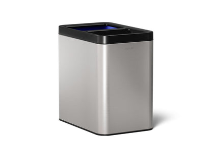 KOHLER K-31315-ST 5-3/4-gallon dual-compartment open-top trash can - Stainless Steel