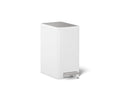 KOHLER K-31319-STW 1-1/2-Gallon Step Trash Can - Stainless Steel + White