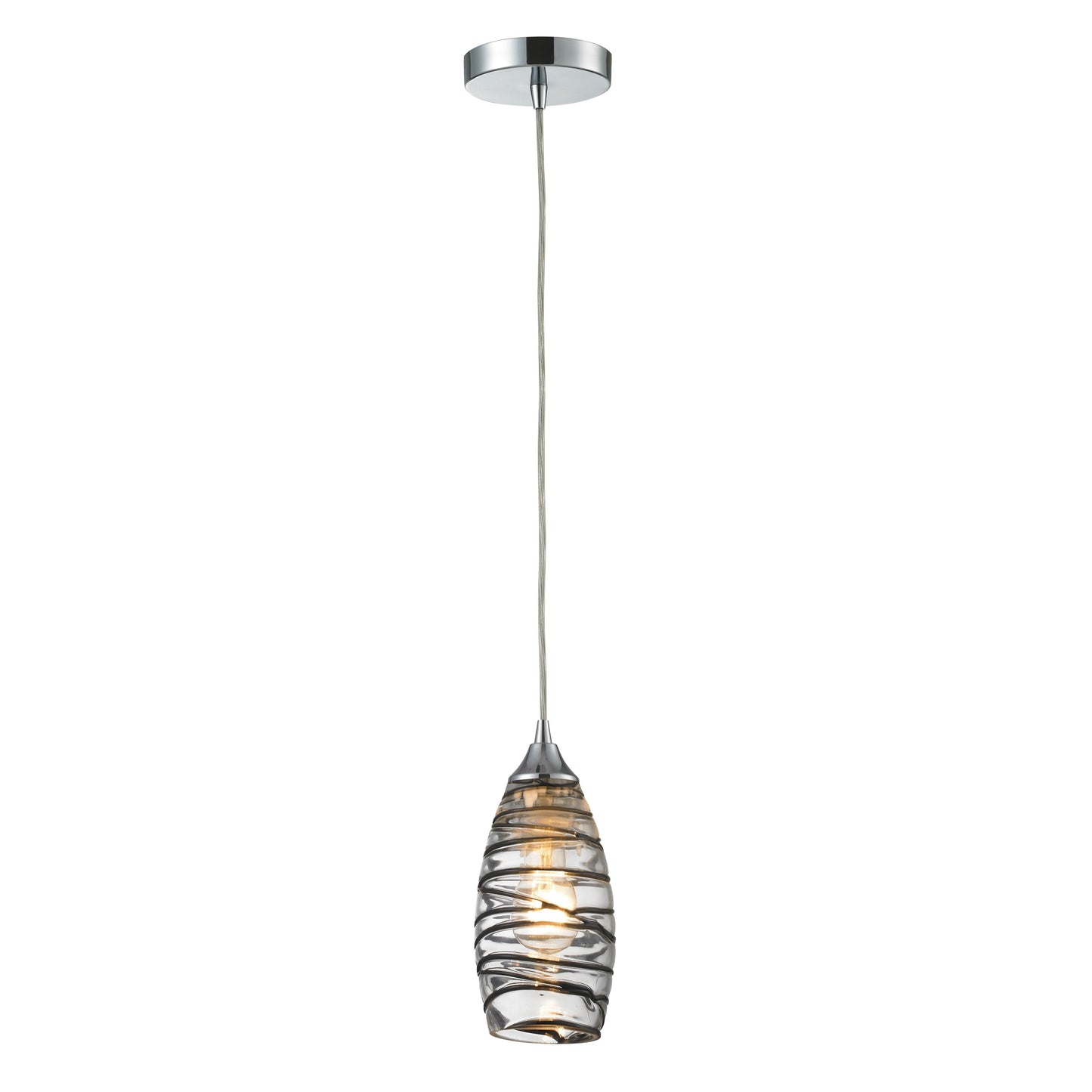 ELK SHOWROOM 31338/1VINW Twister 5'' Wide 1-Light Pendant - Polished Chrome