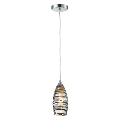 ELK SHOWROOM 31338/1VINW Twister 5'' Wide 1-Light Pendant - Polished Chrome