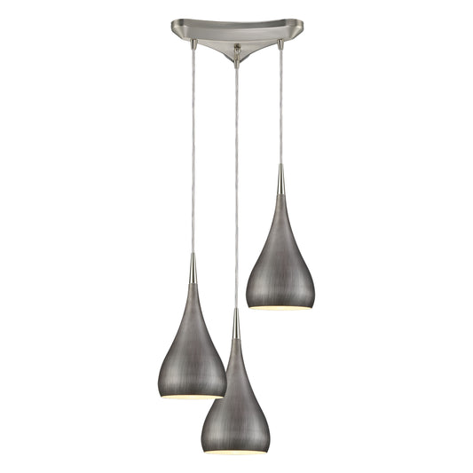 ELK SHOWROOM 31341/3WZ Lindsey 10'' Wide 3-Light Pendant - Satin Nickel