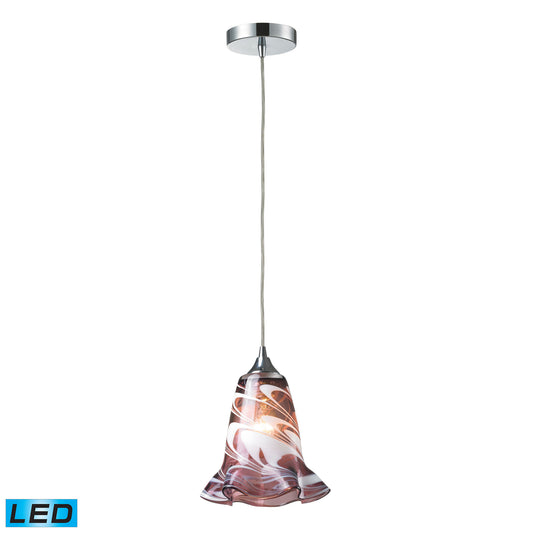 ELK SHOWROOM 31342/1VPUR-LED Vestido 1 Light Pendant in Polished Chrome