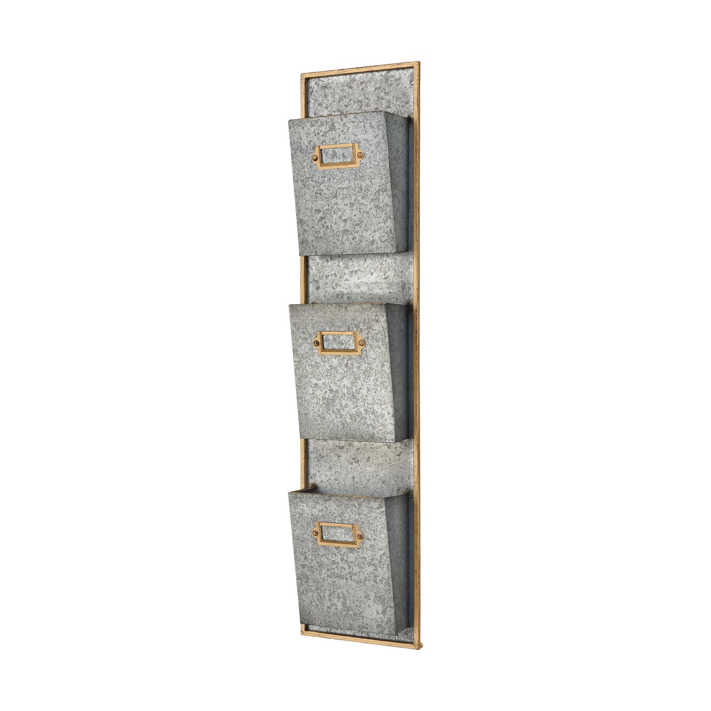 ELK STUDIO 3138-500 Whitepark Bay Wall Organizer in Pewter and Gold