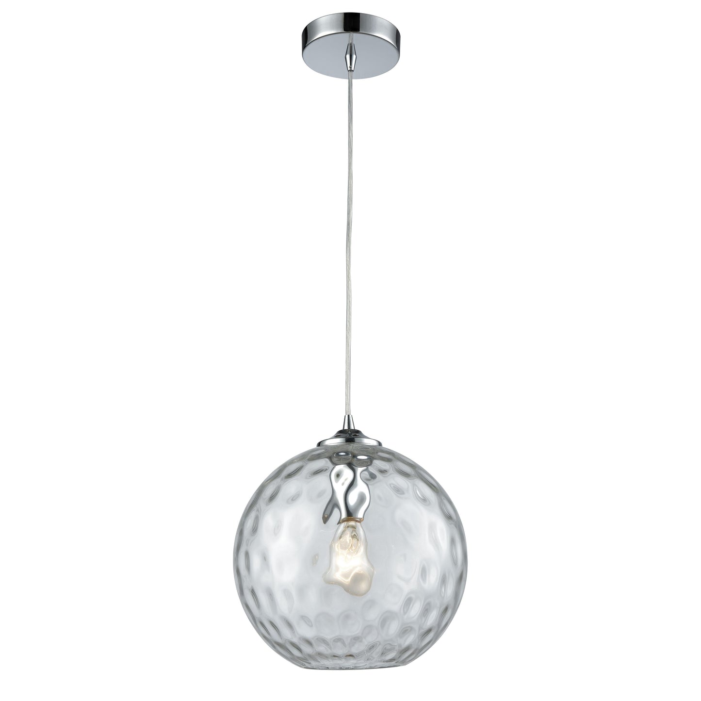 ELK SHOWROOM 31380/1CLR Watersphere 10'' Wide 1-Light Pendant - Polished Chrome with Clear