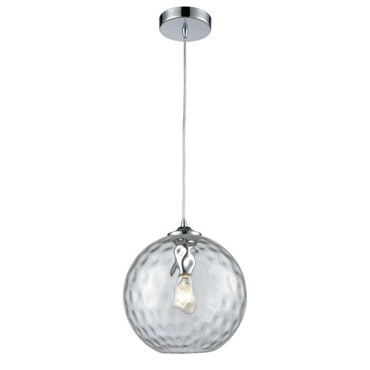 ELK SHOWROOM 31380/1CLR Watersphere 10'' Wide 1-Light Pendant - Polished Chrome with Clear