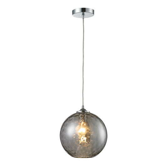 ELK SHOWROOM 31380/1SMK Watersphere 10'' Wide 1-Light Pendant - Polished Chrome with Smoke