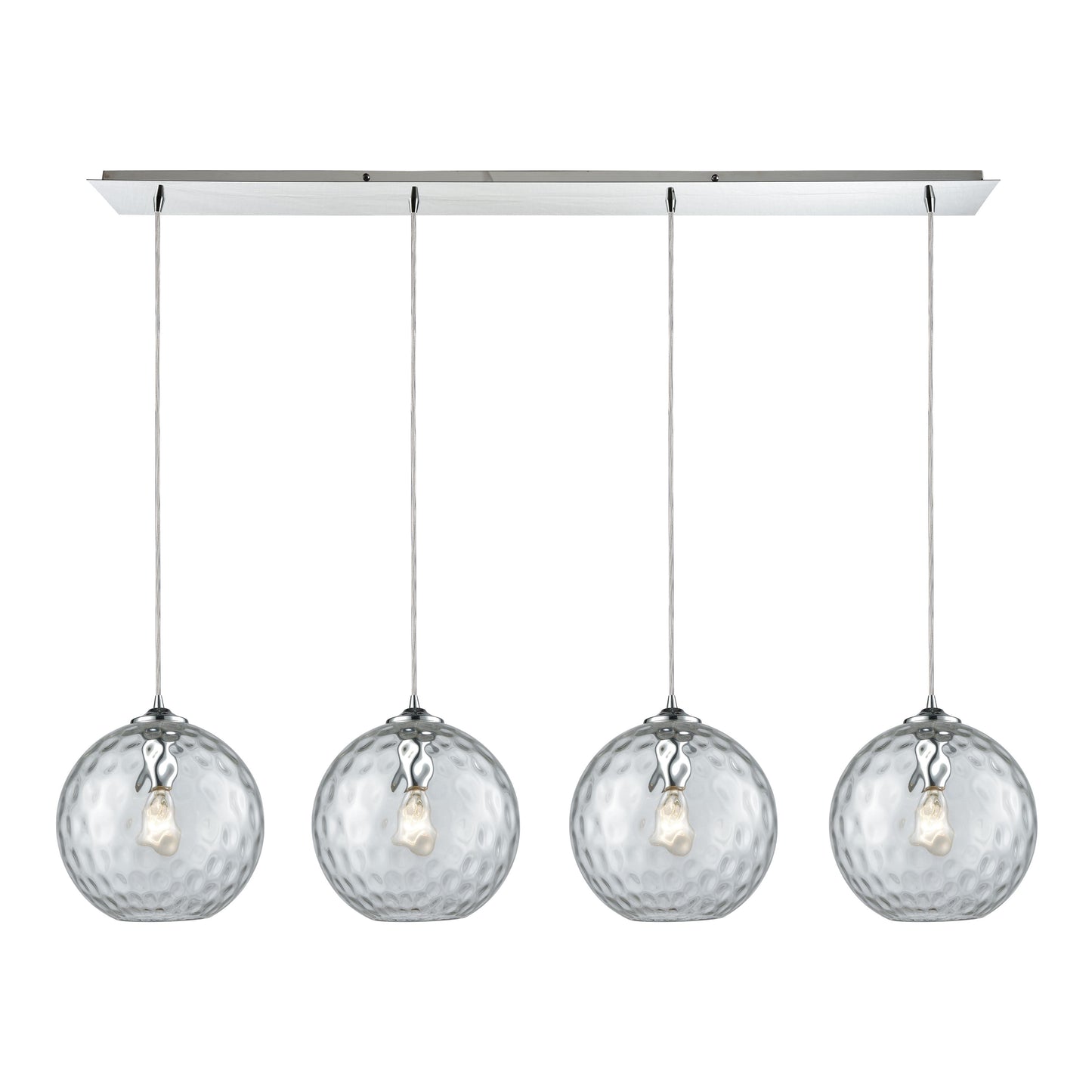 ELK SHOWROOM 31380/4LP-CLR Watersphere 46'' Wide 4-Light Pendant - Polished Chrome with Clear