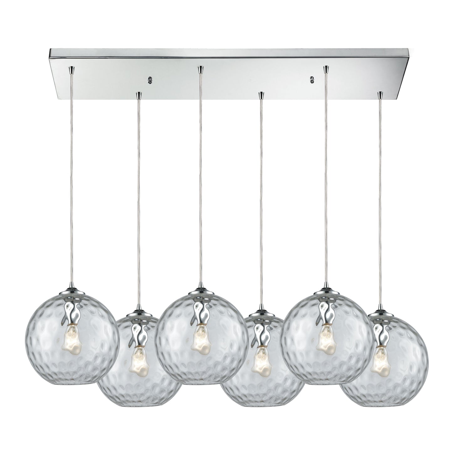 ELK SHOWROOM 31380/6RC-CLR Watersphere 30'' Wide 6-Light Pendant - Polished Chrome with Clear