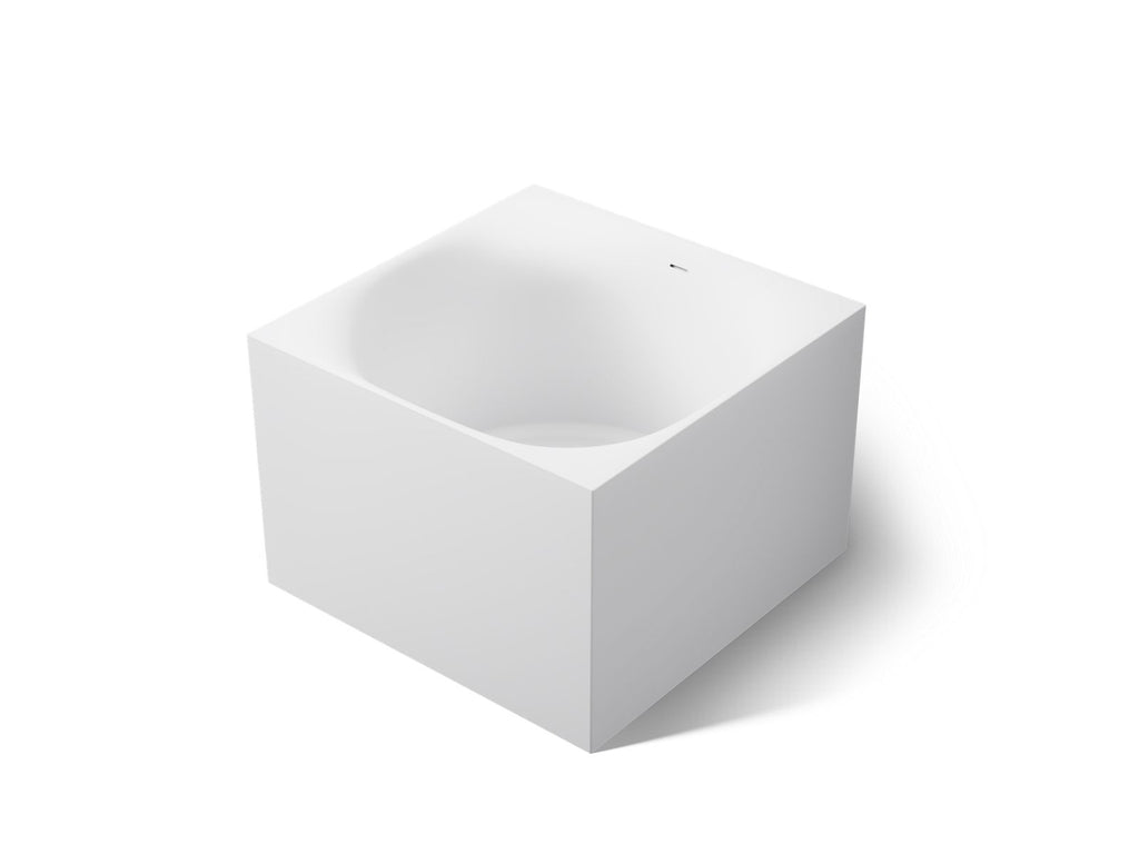 KOHLER K-31404-HW1 Stillness Soak 46" X 46" Freestanding Bath - Honed White