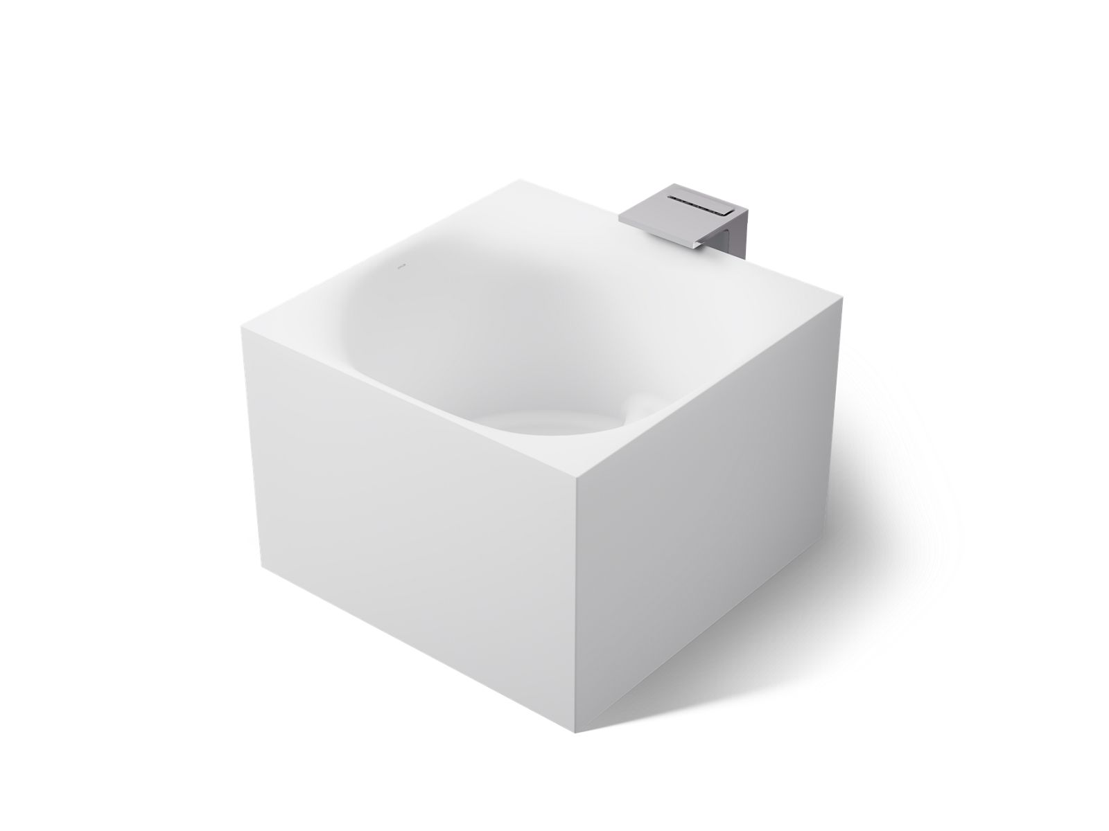 KOHLER K-31405-PFET-HW1 Stillness Experience 46" X 46" Freestanding Bath - Honed White