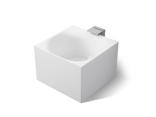 KOHLER K-31405-PFET-HW1 Stillness Experience 46" x 46" freestanding bath - Honed White