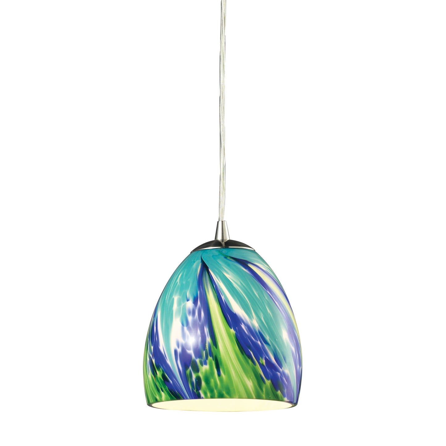 ELK SHOWROOM 31445/1TB Colorwave 6'' Wide 1-Light Pendant - Satin Nickel