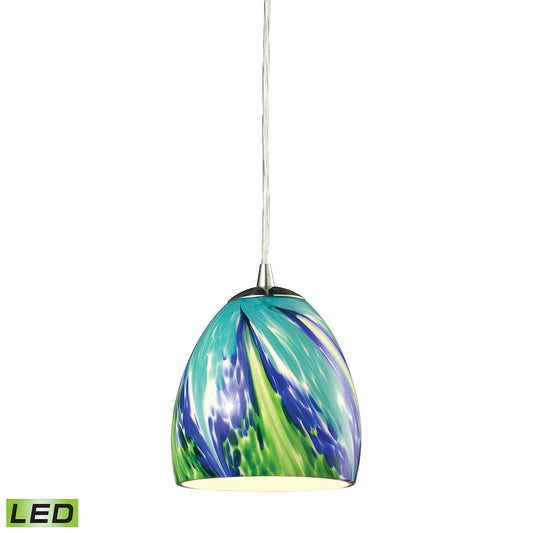 ELK SHOWROOM 31445/1TB-LED Colorwave 6'' Wide 1-Light Pendant - Satin Nickel (LED)