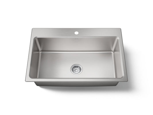 KOHLER K-31466-1-NA Prologue 33" top-/undermount single-bowl kitchen sink - Stainless Steel