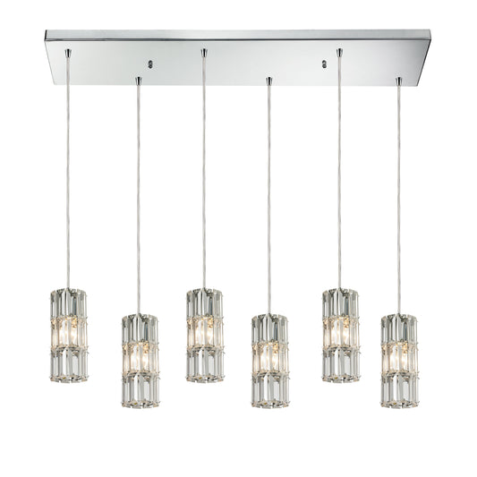 ELK SHOWROOM 31486/6RC Cynthia 30'' Wide 6-Light Pendant - Polished Chrome