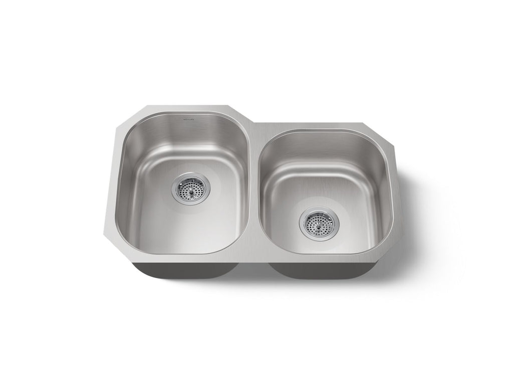 KOHLER K-3150-NA Undertone 31" Undermount Double-Bowl Kitchen Sink - Stainless Steel